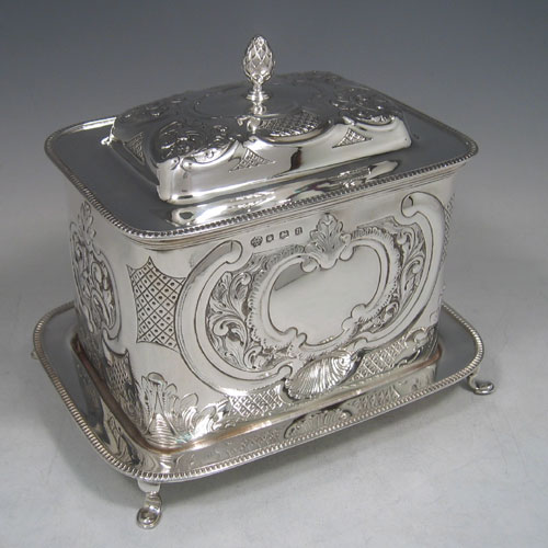 Antique Silver Biscuit Boxes and Jars