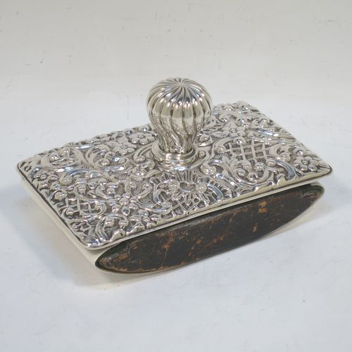 Wood Rocking Ink Blotter-Decorated Metal top-Silver – Nostalgic Impressions