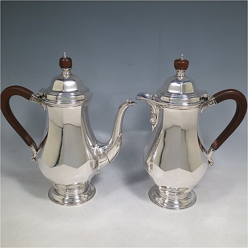 Antique Silver Cafe-Au-Lait Pots