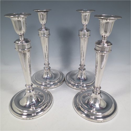 Antique Silver Large Sized Candlesticks