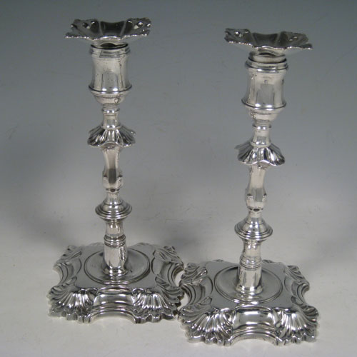 Antique Silver Medium Sized Candlesticks