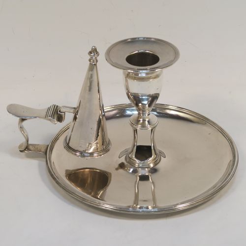 Antique Georgian Silverplate Chamberstick Candle Holder