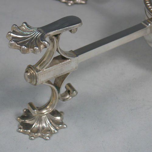    Antique Georgian Old Sheffield plated dish cross made in ca. 1780. Length 32 cms. (Crested).