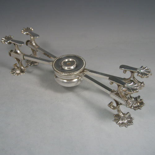    Antique Georgian Old Sheffield plated dish cross made in ca. 1780. Length 32 cms. (Crested).