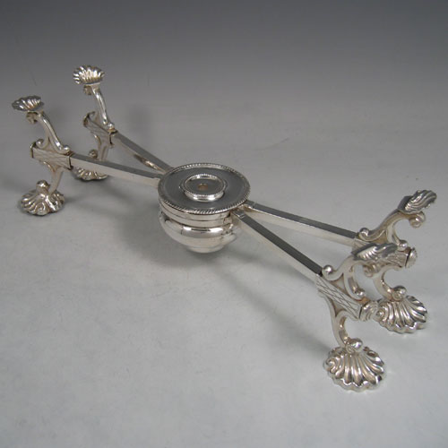    Antique Georgian Old Sheffield plated dish cross made in ca. 1780. Length 32 cms.