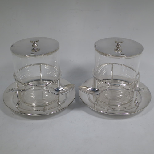 Antique Silver Honey and Jam Jars