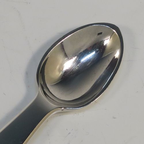 A rare Antique Victorian Sterling Silver double bowled medicine spoon, having a very plain body with oval bowls. This elegant antique silver double-bowled medicine spoon was made by Henry Holland of  London in 1870. The dimensions of this fine hand-made antique silver medicine spoon are length 13.5cms (5.3 inches), and it weighs approx. 29g (0.9 troy ounces).   