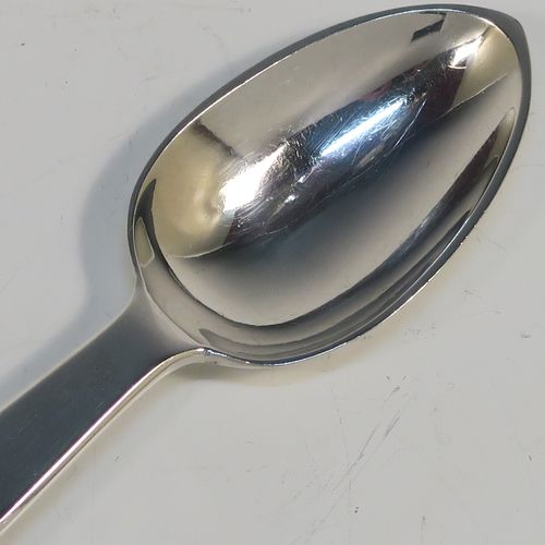 A rare Antique Victorian Sterling Silver double bowled medicine spoon, having a very plain body with oval bowls. This elegant antique silver double-bowled medicine spoon was made by Henry Holland of  London in 1870. The dimensions of this fine hand-made antique silver medicine spoon are length 13.5cms (5.3 inches), and it weighs approx. 29g (0.9 troy ounces).   