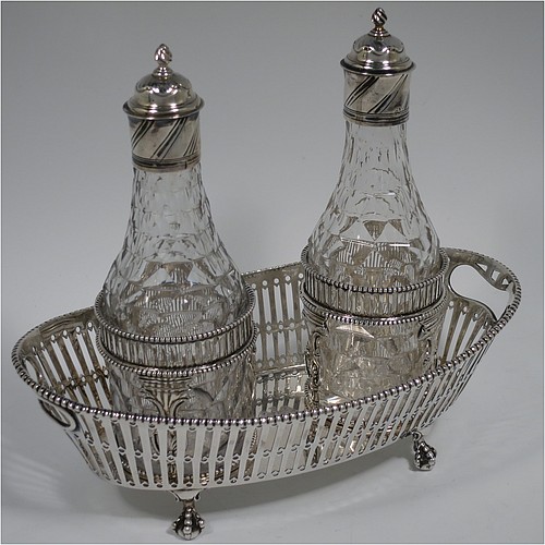 Antique Silver Oil and Vinegar Sets