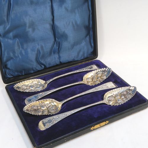 Serving Spoons In Antique Sterling Silver Bryan Douglas Antique ...